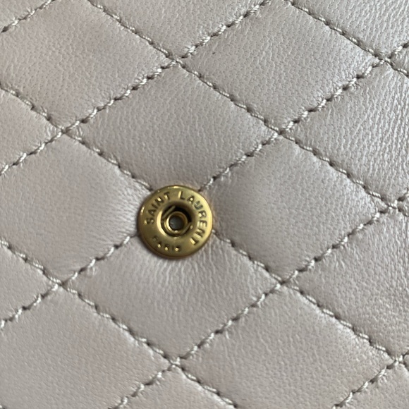 Saint Laurent YSL Gaby Envelope Trifold Quilted Leather Wallet - Picture 14 of 16